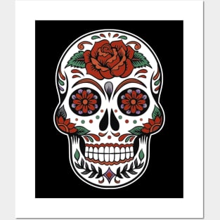 Dia De Los Muertos - Day of the Dead Mexican Sugar Skull - Halloween Posters and Art